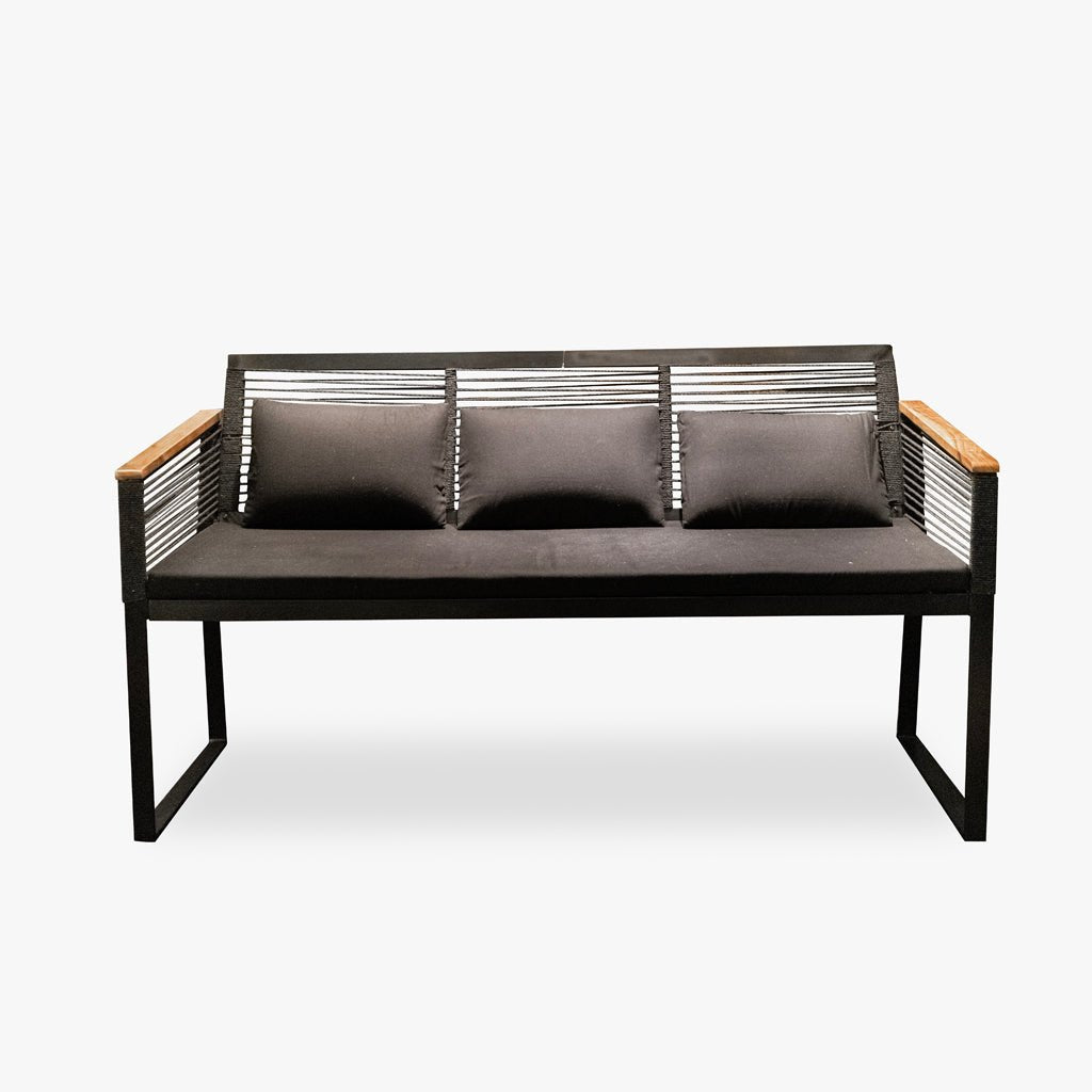 Sofá de Metal e Corda Preto ALL BLACK - Gato Preto