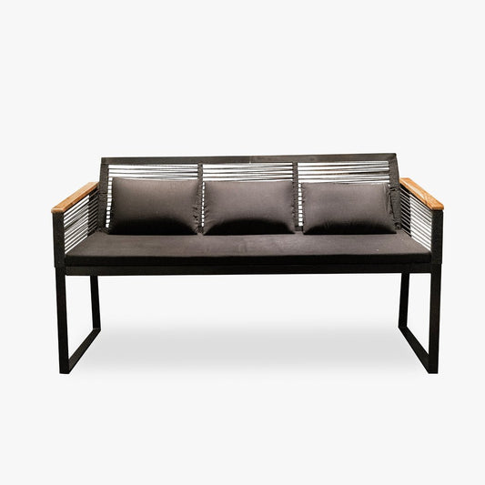 Sofá de Metal e Corda Preto ALL BLACK - Gato Preto