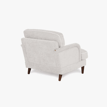 Sofá Individual Taupe com perfis em Bege SPENCER - Gato Preto