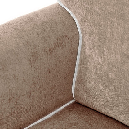 Sofá Individual Toffee com perfis em Bege SPENCER - Gato Preto