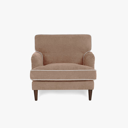 Sofá Individual Toffee com perfis em Bege SPENCER - Gato Preto