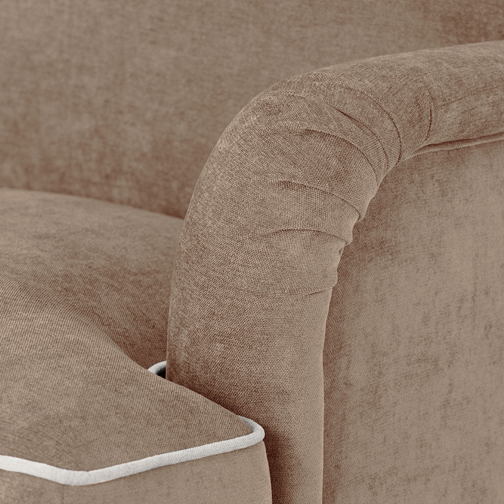 Sofá Individual Toffee com perfis em Bege SPENCER - Gato Preto