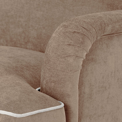 Sofá Individual Toffee com perfis em Bege SPENCER - Gato Preto