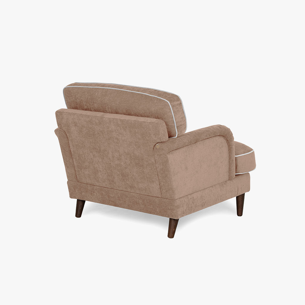 Sofá Individual Toffee com perfis em Bege SPENCER - Gato Preto