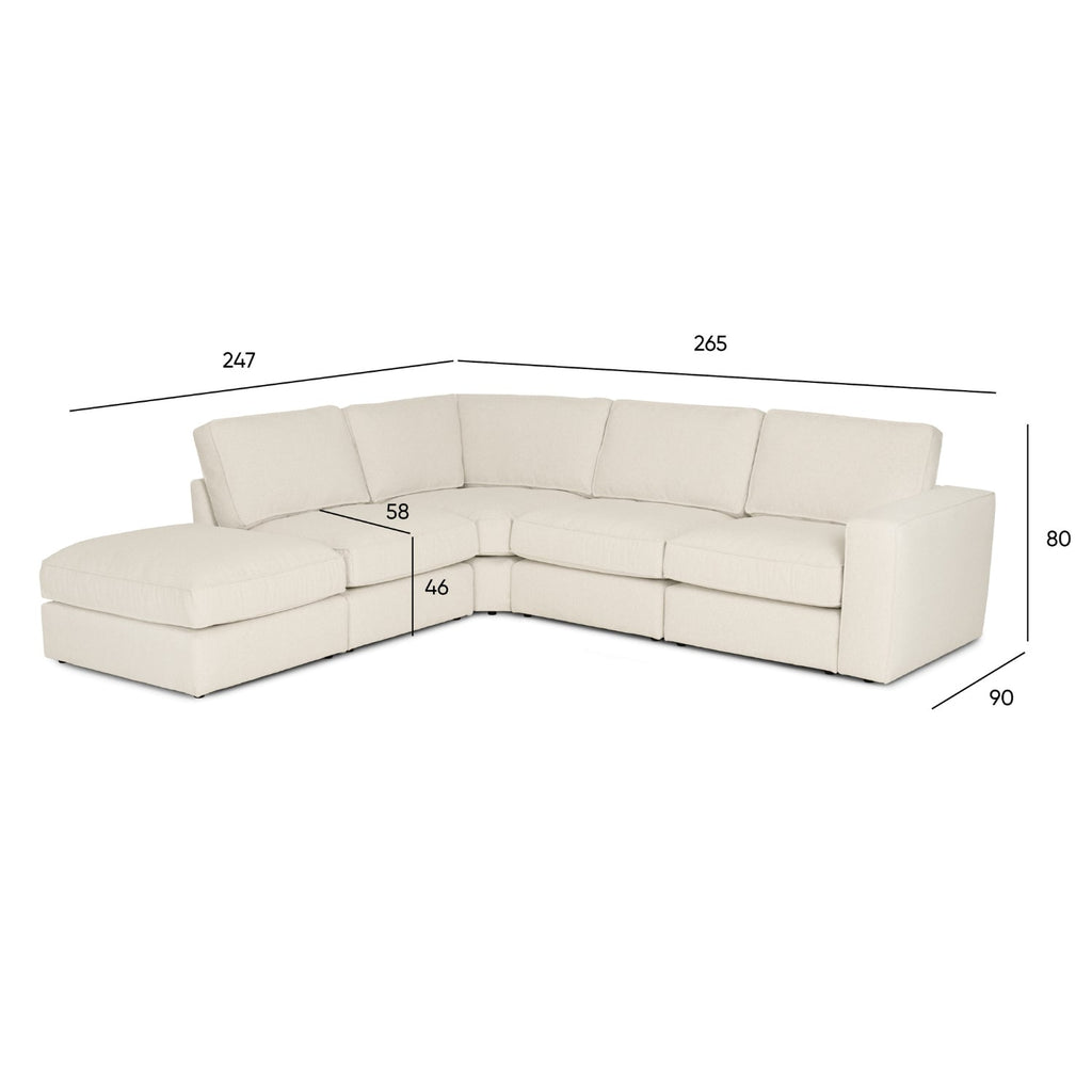 Sofá modular bege TAYLOR - Gato Preto