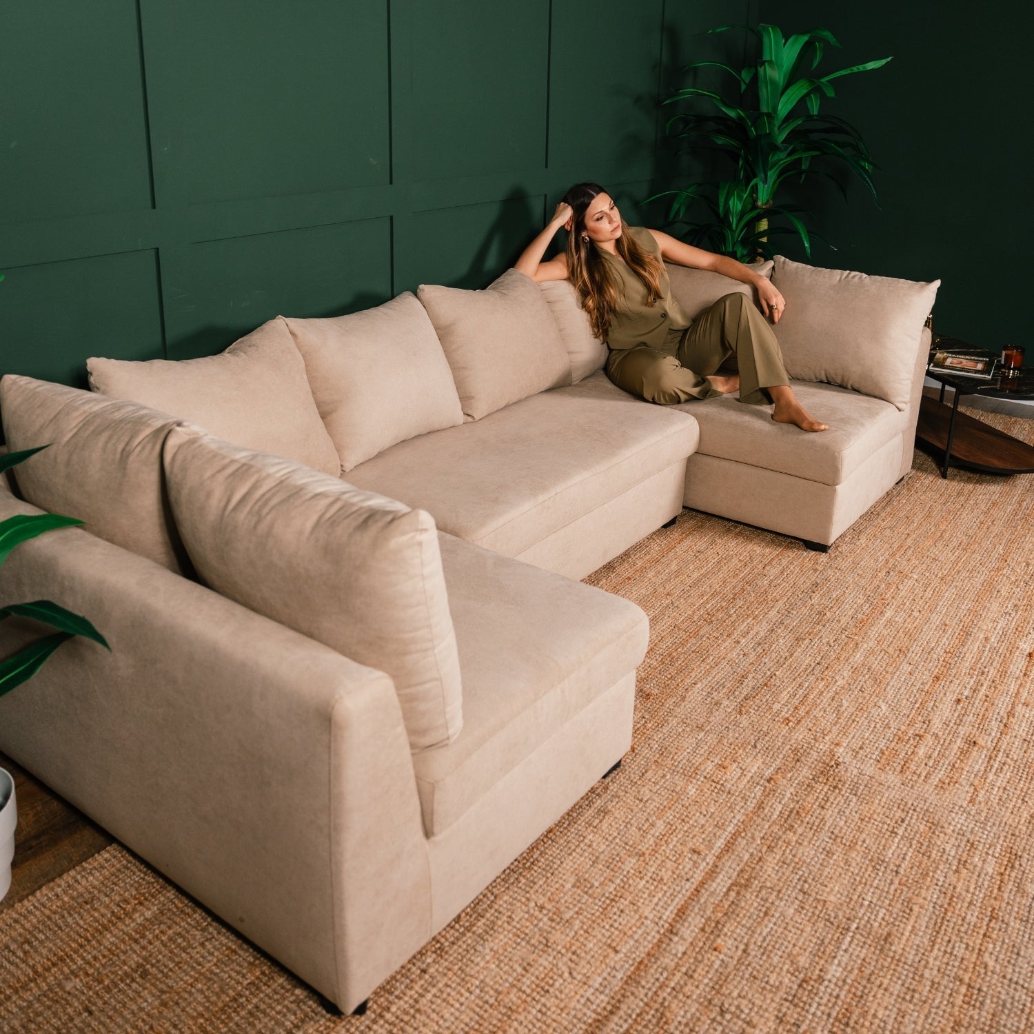 Sofá Modular camel GAEL - Gato Preto