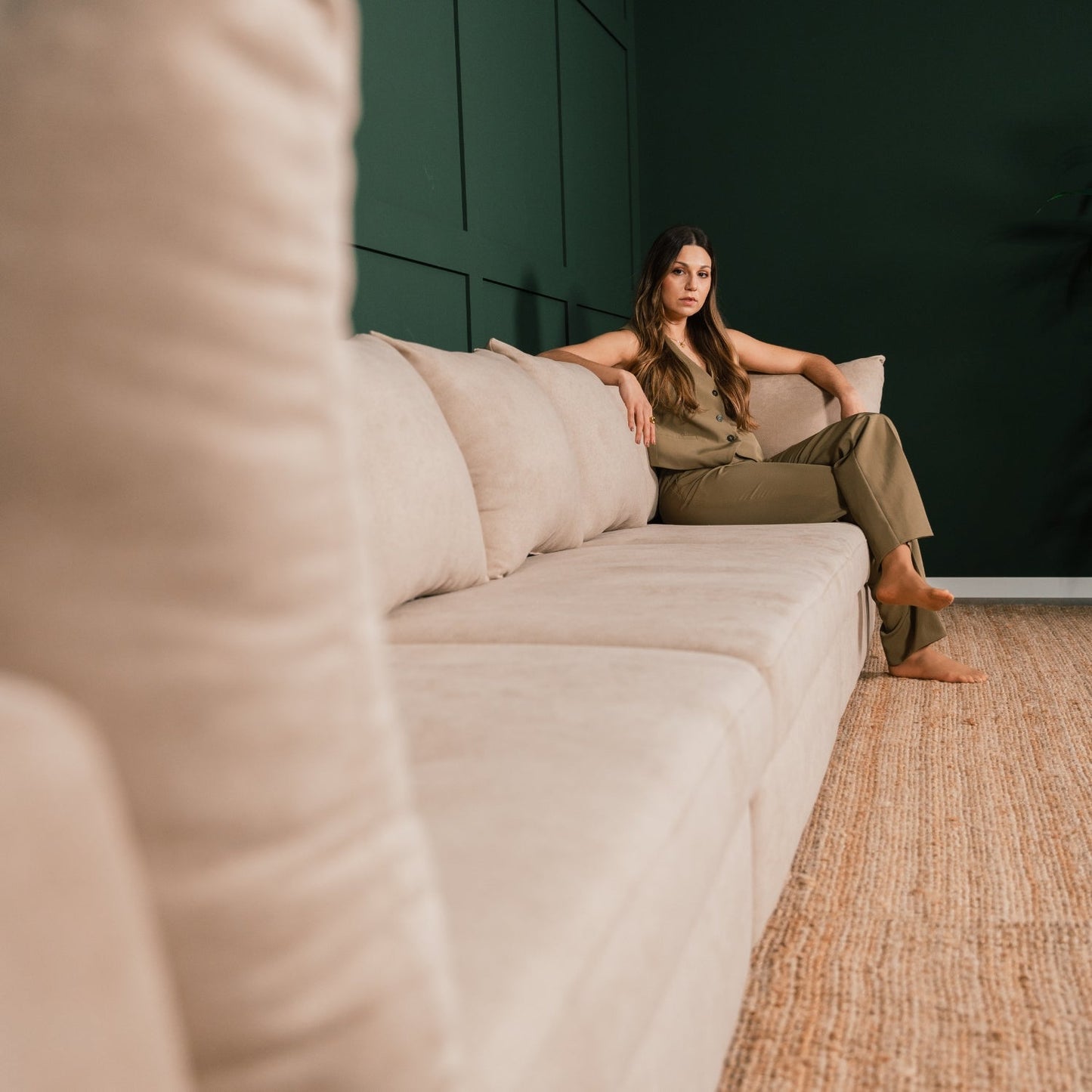 Sofá Modular camel GAEL - Gato Preto