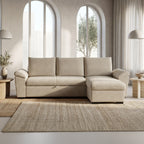 Sofá cama con chaise longue reversible y almacenamiento PORTMAN