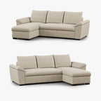 Sofá cama con chaise longue reversible y almacenamiento PORTMAN