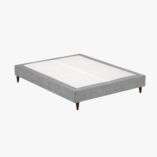 Sommier estofado cinza Levi - Gato Preto