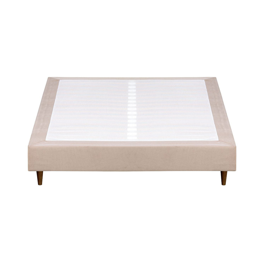 Sommier estofado cinza Levi - Gato Preto