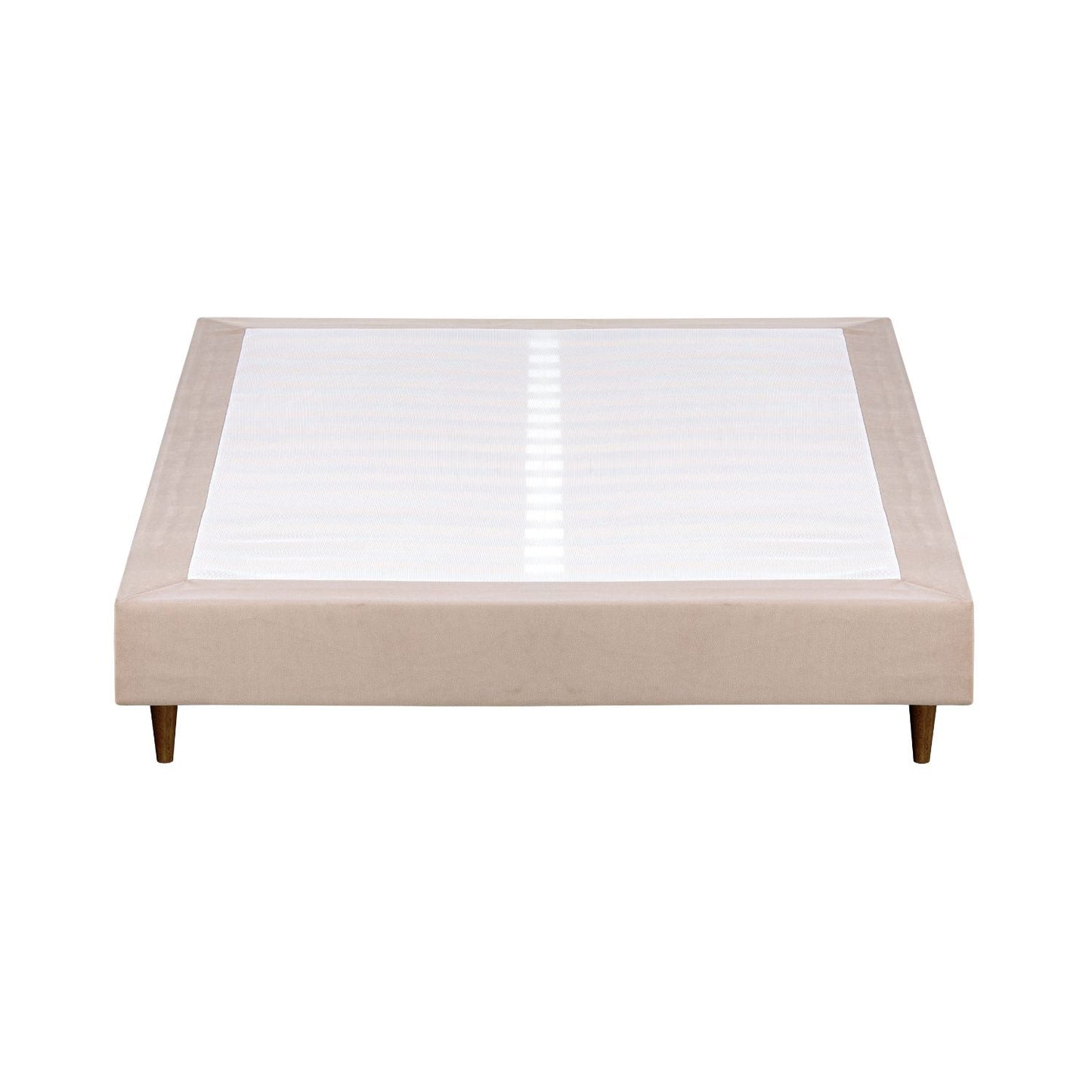 Sommier estofado cinza Levi - Gato Preto