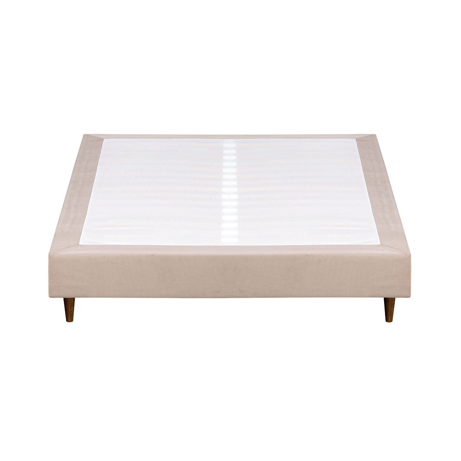 Sommier estofado cinza Levi - Gato Preto