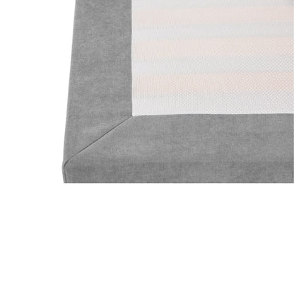 Sommier estofado cinza Levi - Gato Preto