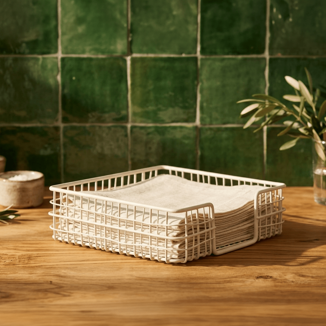 Suporte de Guardanapos Branco ALL WHITE - Gato Preto