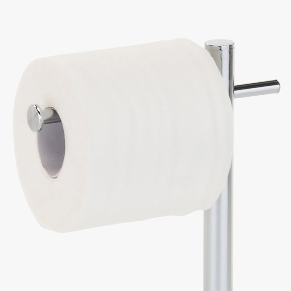 Suporte de Rolo de Papel e Escova WC Cromado SILVER - Gato Preto