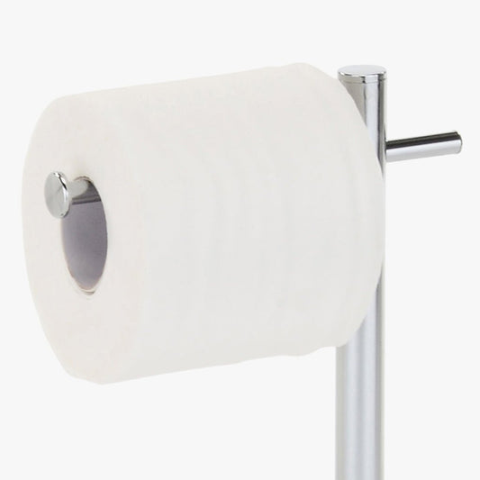 Suporte de Rolo de Papel e Escova WC Cromado SILVER - Gato Preto