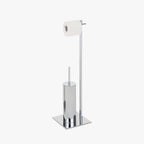 Suporte de Rolo de Papel e Escova WC Cromado SILVER - Gato Preto
