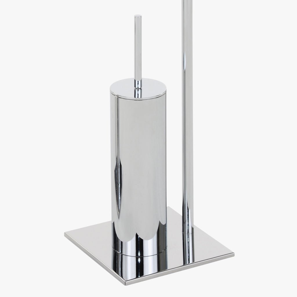 Suporte de Rolo de Papel e Escova WC Cromado SILVER - Gato Preto