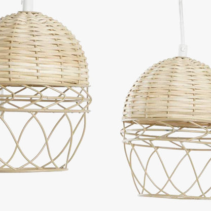 Suspensão de Tecto Metal e Rattan ICONIC - Gato Preto