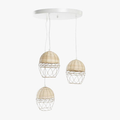 Suspensão de Tecto Metal e Rattan ICONIC - Gato Preto