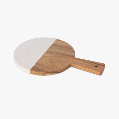 Tábua Redonda de Madeira e Pedra NEPAL - Gato Preto