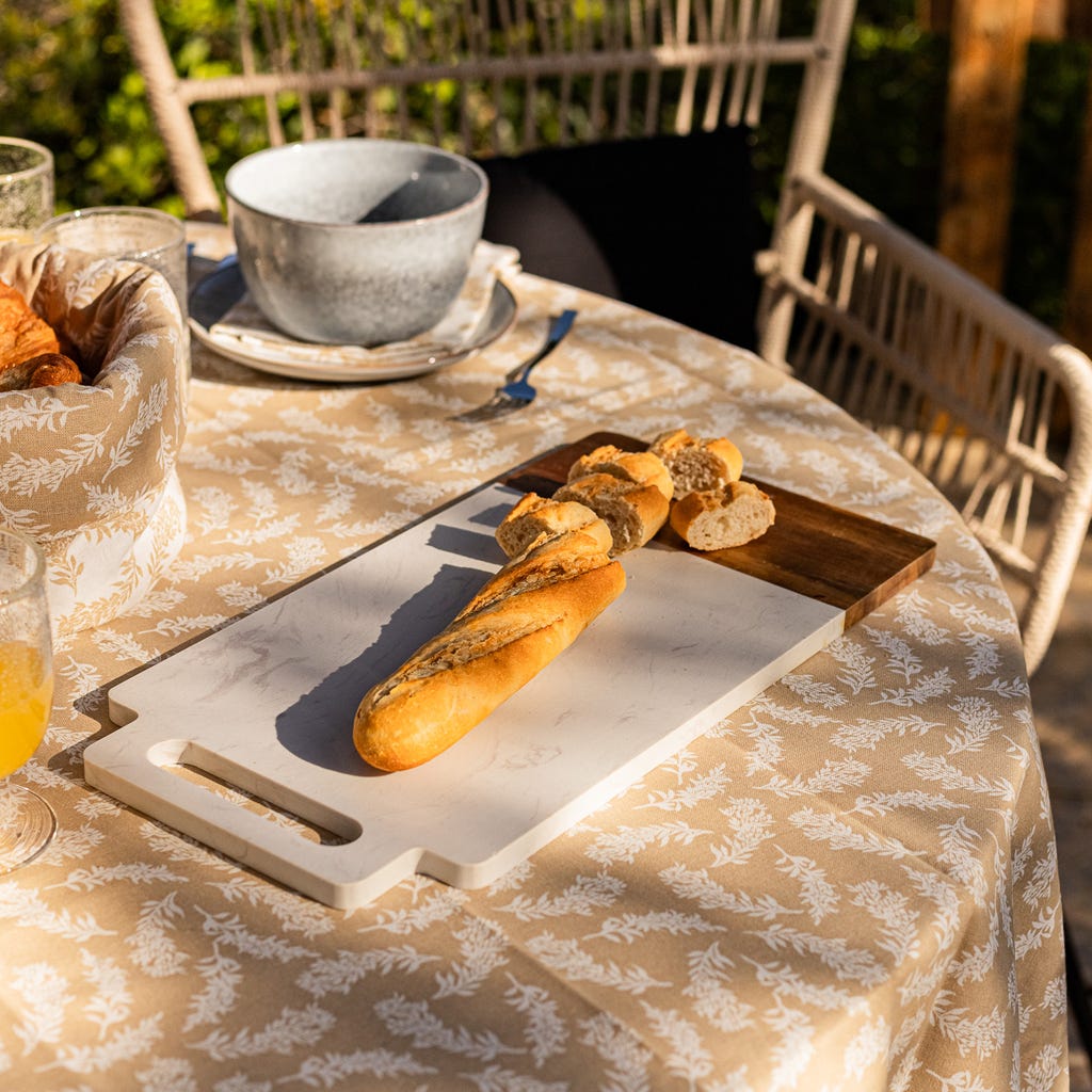 Tábua Retangular de Madeira e Pedra NEPAL - Gato Preto