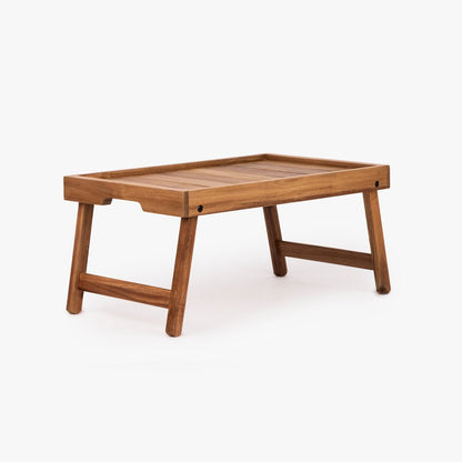 Tabuleiro com Pés Dobrável em Acácia NEPAL - Gato Preto