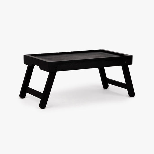 Tabuleiro com Pés Dobrável em Madeira Preto ALL BLACK - Gato Preto