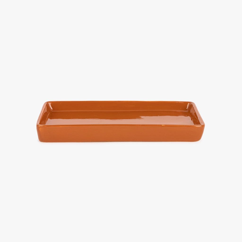 Tabuleiro de Banho em Cerâmica Creme e Tijolo SIXTIES - Gato Preto