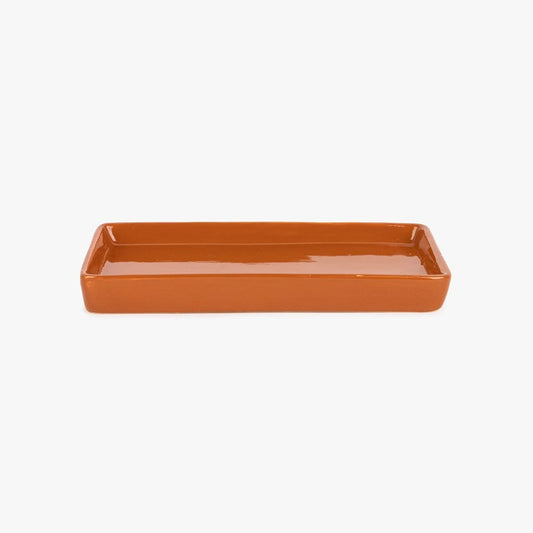 Tabuleiro de Banho em Cerâmica Creme e Tijolo SIXTIES - Gato Preto