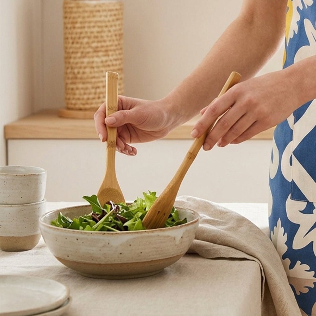 Talheres de Salada BAMBU - Gato Preto