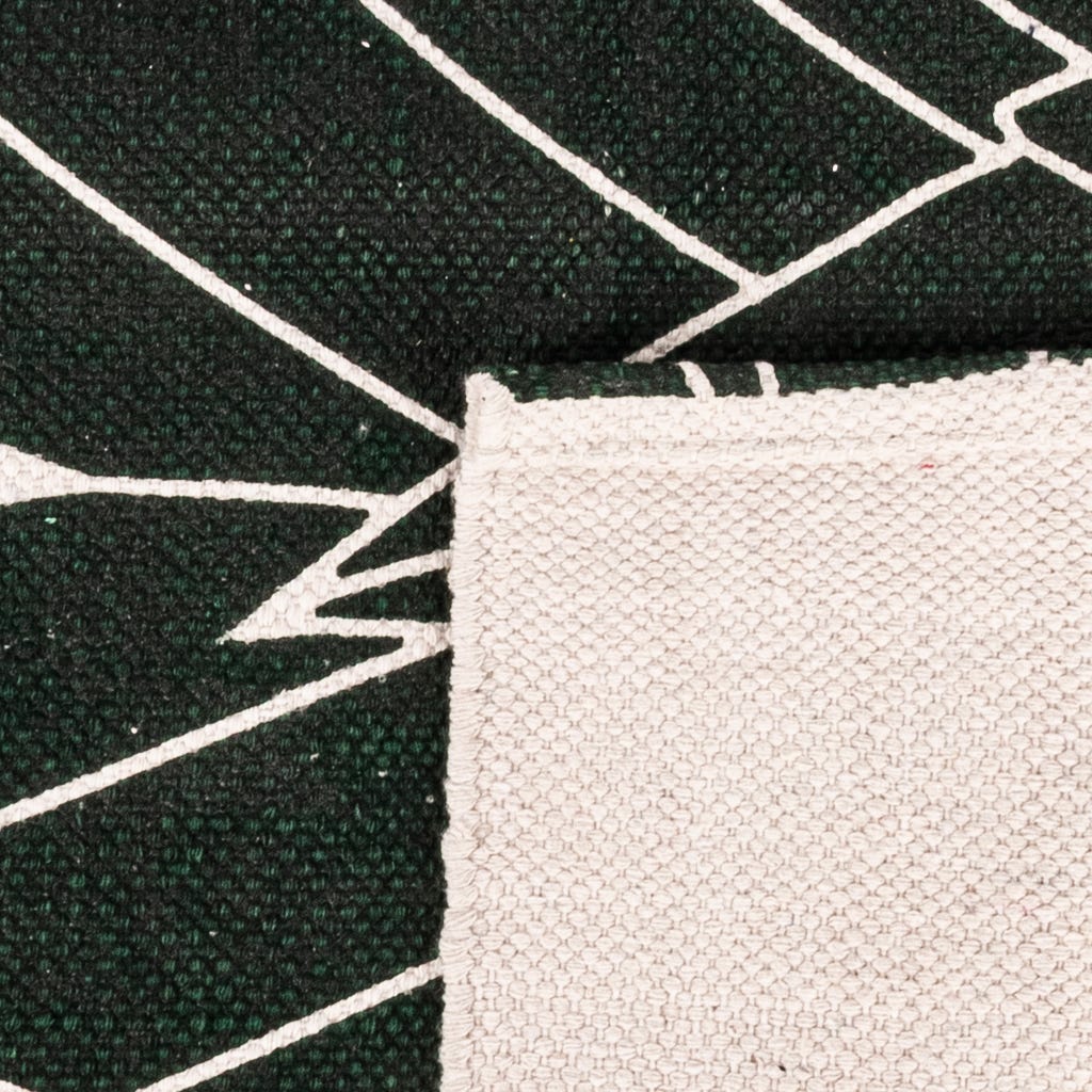 Tapete algodão folhas verde 170x240 GREEN SENSE - Gato Preto