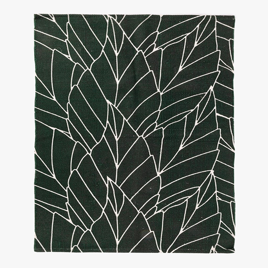 Tapete algodão folhas verde 170x240 GREEN SENSE - Gato Preto