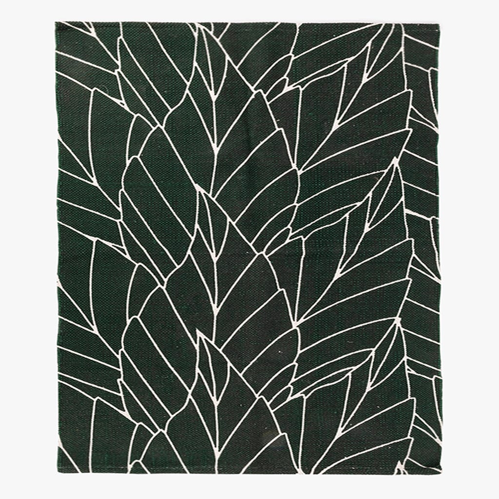 Tapete algodão folhas verde 200x300 GREEN SENSE - Gato Preto