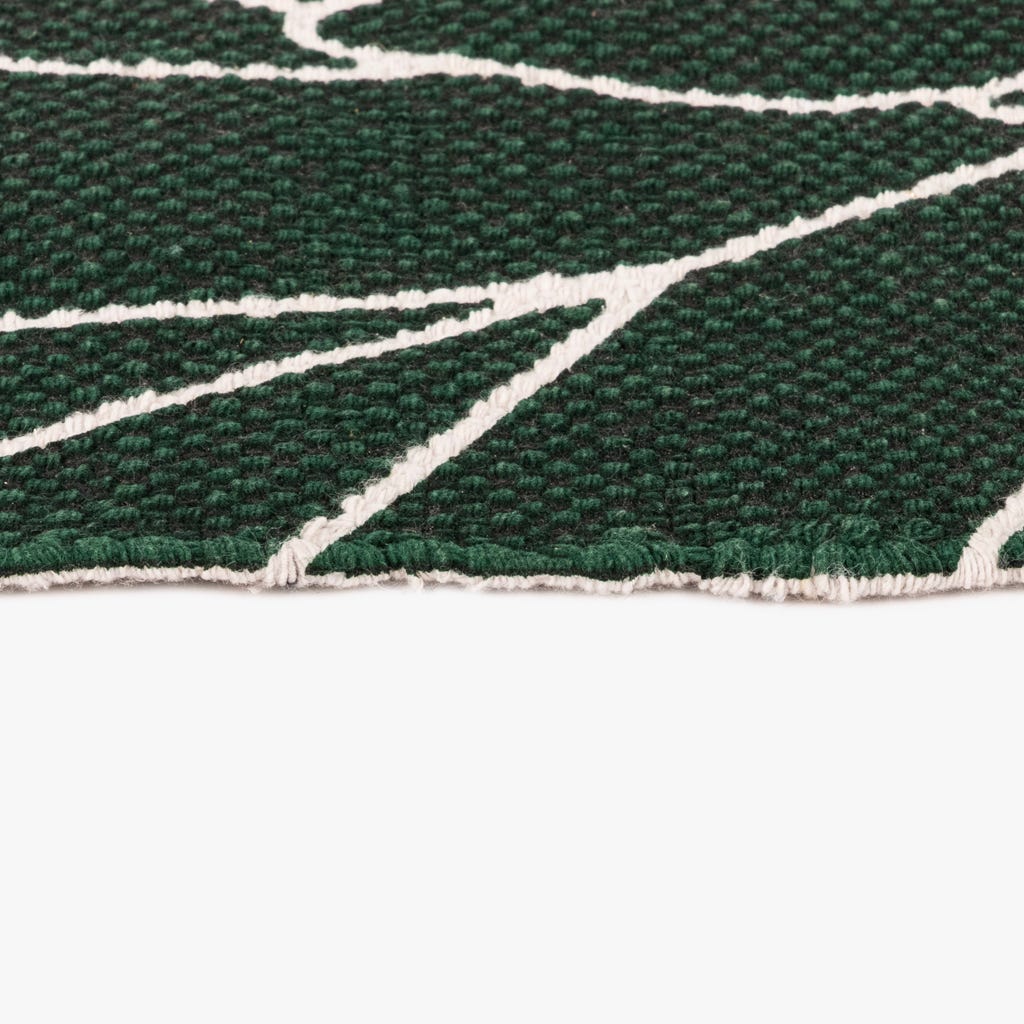 Tapete algodão folhas verde 200x300 GREEN SENSE - Gato Preto
