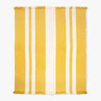 Tapete algodão riscas amarelo/bege 140x200cm BALAT - Gato Preto