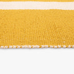 Tapete algodão riscas amarelo/bege 140x200cm BALAT - Gato Preto