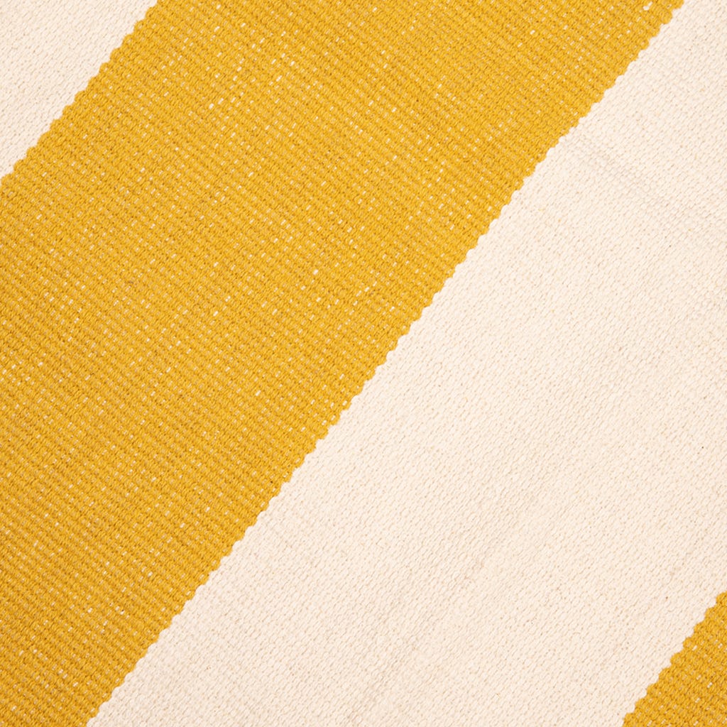 Tapete algodão riscas amarelo/bege 140x200cm BALAT - Gato Preto
