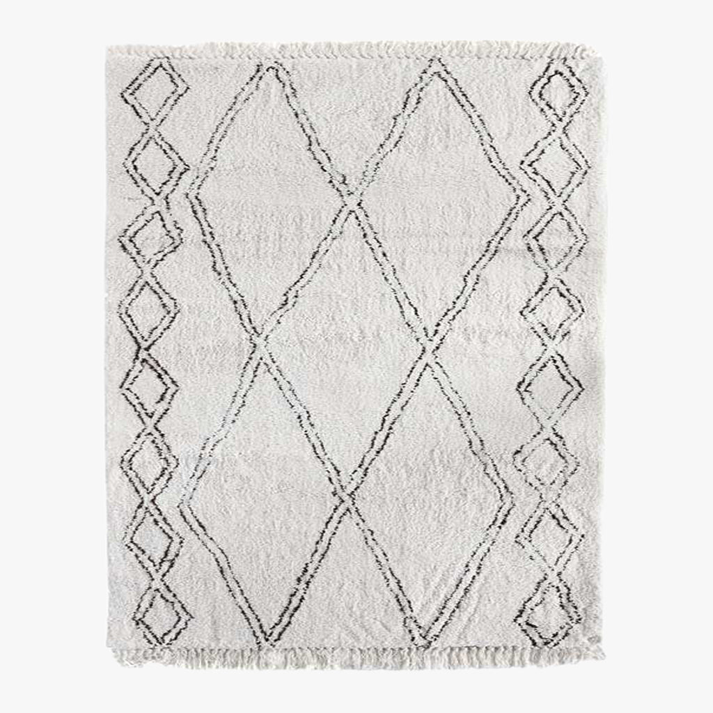 Tapete Branco 140x200 RAÍZES - Gato Preto