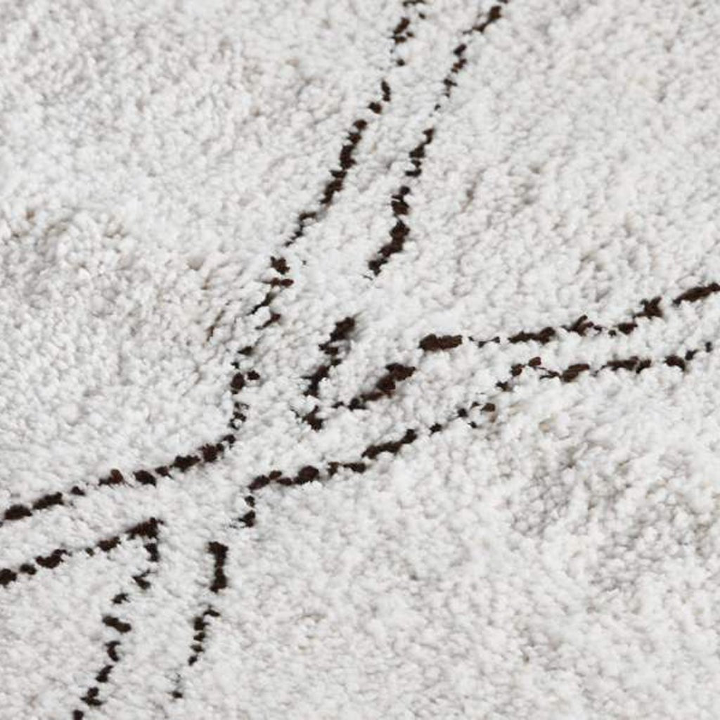 Tapete Branco 140x200 RAÍZES - Gato Preto