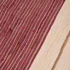 Tapete de Algodão e Juta Bege e Rosa 120x180 BLIDA - Gato Preto