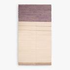 Tapete de Algodão e Juta Bege e Roxo 70x150 BLIDA - Gato Preto