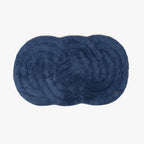 Tapete de Casa de Banho Algodão Azul Entrelaçado CORAL - Gato Preto