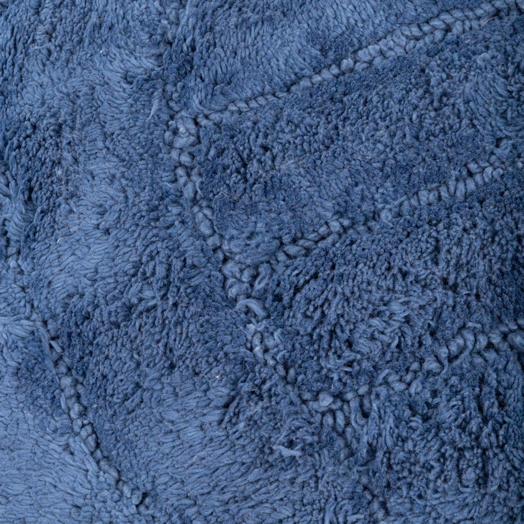 Tapete de Casa de Banho Algodão Azul Entrelaçado CORAL - Gato Preto