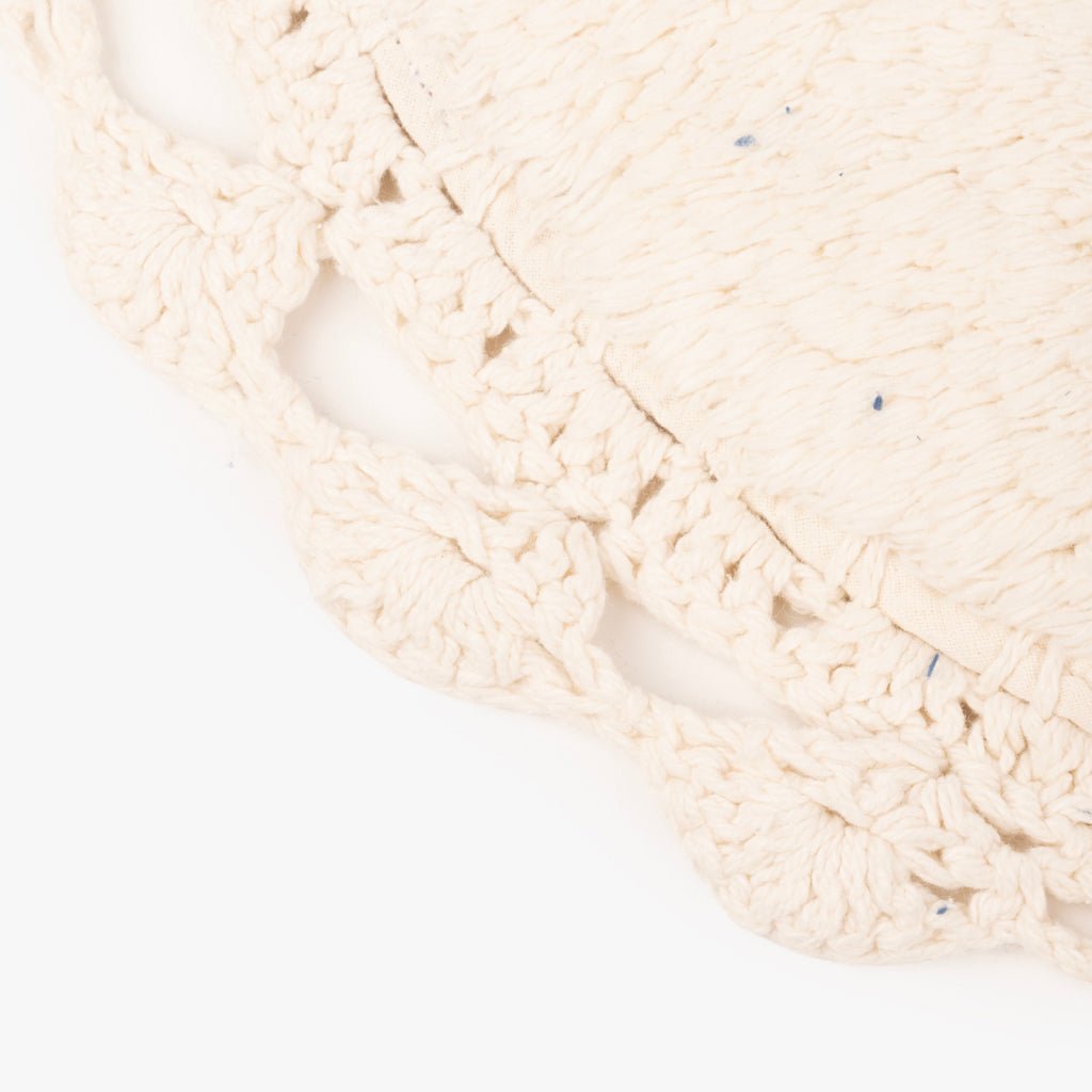 Tapete de Casa de Banho Algodão Oval com Renda Bege TWIG - Gato Preto