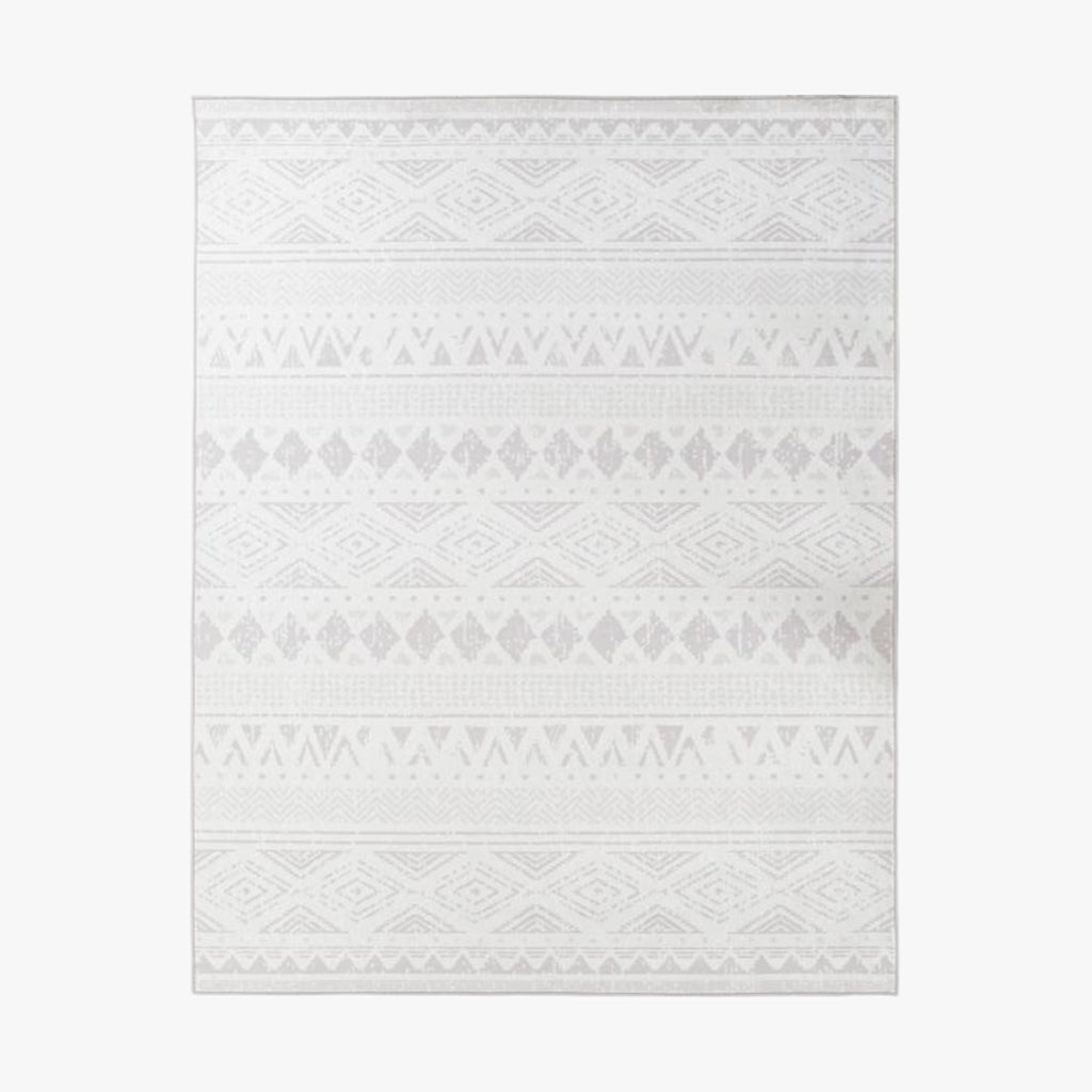 Tapete Étnico Branco 120x180 HAZE - Gato Preto
