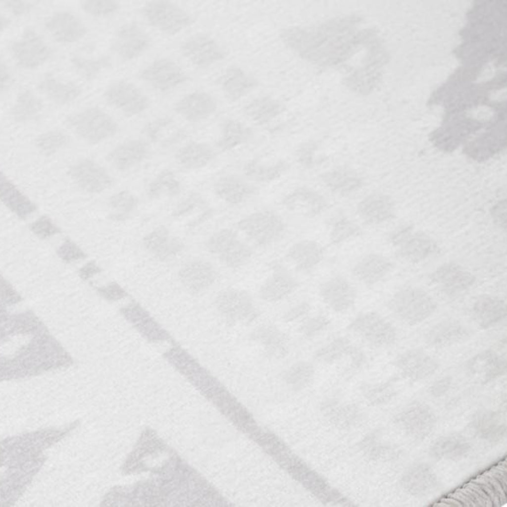 Tapete Étnico Branco 160x230 HAZE - Gato Preto