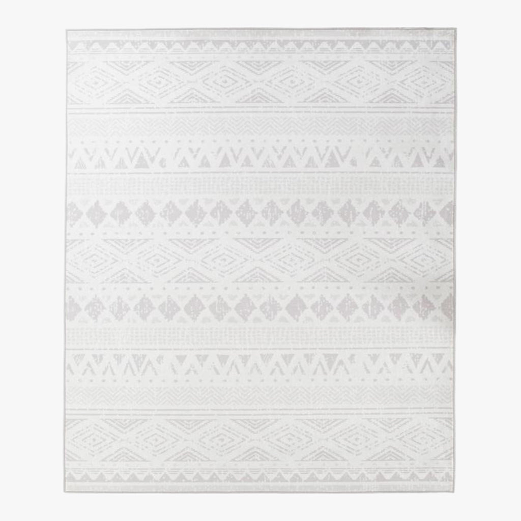 Tapete Étnico Branco 160x230 HAZE - Gato Preto