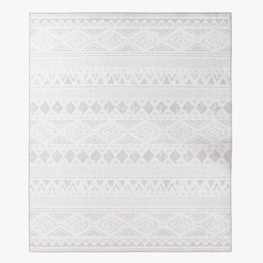 Tapete Étnico Branco 200x290 HAZE - Gato Preto